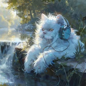 Soothing Cat Melodies: Chill Music for Rest - Azure