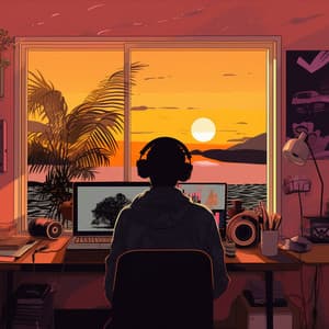 Paisajes Sonoros Estudiosos: Fuego Y Música Para Aprender - Sonidos de la naturaleza pacífica