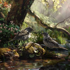 Binaural Creek and Birds Nature Sounds for Baby Sleep - ASMR Sounds for Sleep