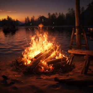 Fire's Relaxing Rhythms: Calm Flame Echoes - Relax total