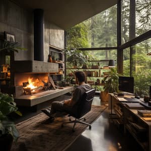 Llamas De Tranquilidad Musical: Junto A La Chimenea - Alivio tranquilo del estrés