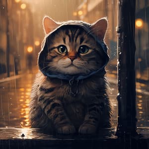 Refugio Felino Con El Piano Lluvioso En La Tranquilidad - Música de piano Canal DEA