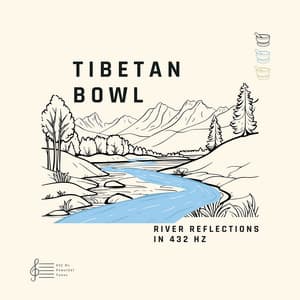 Tibetan Bowl River Reflections in 432 Hz - 432 Hz Powerful Tones