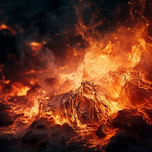 Nature's Fire Soundscape: Crackling Comfort - cloudy night