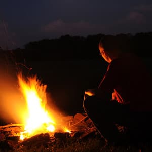 Enchanting Fireside: Meditative Melodies for Cozy Nights - Bubbled White Noise Fire Sounds