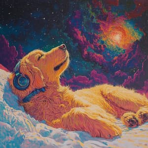 花园守护者: 犬类伙伴在开花 - Sleep Dog