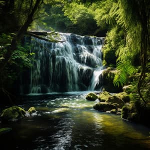 Waterfall Oasis: Piano's Sleepy Retreat - Piano for Sleep