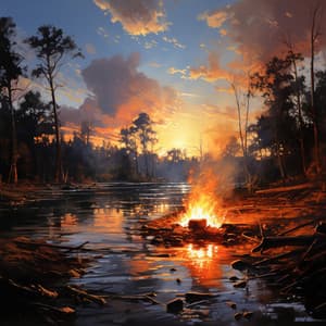 Melodías Infernales: Resonancia De Llamas Musicales - Sonidos de la Naturaleza Ruido