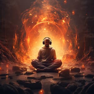 Meditative Flames: Fire Zen Harmony - Happy Sunday Morning Music