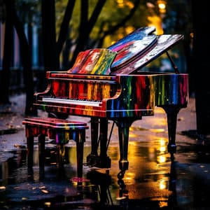 Exploración Para Un Estudio Centrado En El Piano Lluvioso - Sonidos de lluvia FX