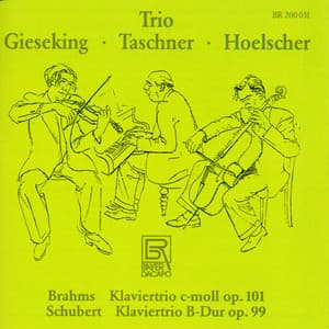 Brahms: Piano Trio No. 3 in C Minor, Op. 101 - Schubert: Piano Trio No. 1 in B-Flat Major, Op. 99, D. 898 - Walter Gieseking