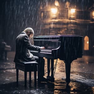 Exploración Para Un Estudio Centrado En El Piano Lluvioso - Niño pequeño