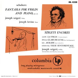 Joseph Szigeti Plays Schubert, Corelli, Debussy, Lalo, Tchaikovsky & Bach - Joseph Szigeti