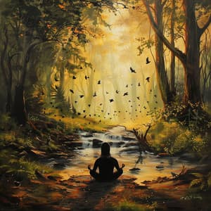 Binaural Creek Meditation: Birds and Nature's Harmony - 92 96 Hz - Silent Meditation Zone