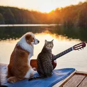 Gentle Guitar: Relaxing Waterside Sounds for Pets - Music for Guitar and Fingers