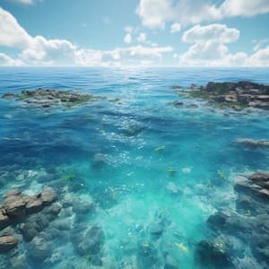 Ocean's Tranquil Echo: Peaceful Water Sounds - Relax Moment
