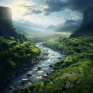 Enfoque Que Fluye: Patrones Armónicos Del Río - Sonidos de la naturaleza pacífica