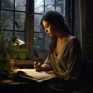 Estudio Tranquilo Con Las Gotas Del Piano Lluvioso - Árboles empapados