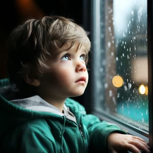 Armonía De La Lluvia A La Hora De La Siesta Del Bebé: Música Para Aliviar El Estrés - Voces de cristal