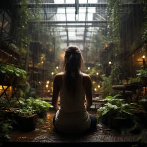 Vibras De Yoga En Flujos De Lluvia: Música Para Aliviar El Estrés - Luces desde la distancia