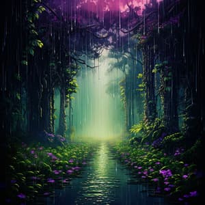 Melodic Rain Serenity: Symphony in Raindrops - Wildlife Sound Recordings