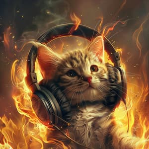 Fire Purr: Cats Relaxing Echoes - Calming Cat Music