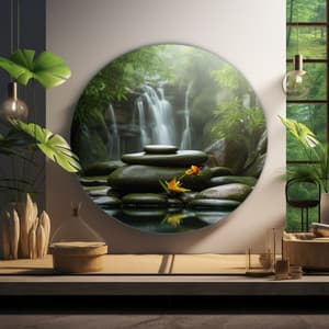 Harmonic Waterfalls: Yoga Melodies by the River - Azure