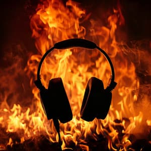 Fire's Rhythmic Echo: Melodies Among Blaze - Sonic Brainwaves