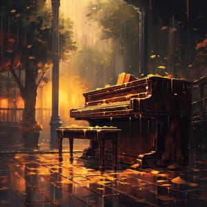 Teclas De Piano Hacia La Serenidad: Sendero De Yoga Lluvioso Hacia La Felicidad - Música de piano para conciliar el sueño más rápido