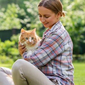 Reflective Pawprints Serenade: Pets' Peaceful Time with Chill Music - Stress Relief Helper