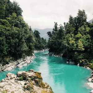 River's Flow: Water's Relaxation Reverie - Japanese Garden