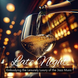 Late Night: Enjoying a Fine Glass of Champagne or Wine, Embodying the Leisurely Luxury of the Jazz Music - Late Night Music Paradise