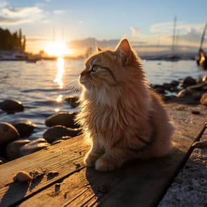 Melodías Junto A La Orilla Del Agua: Gatos Junto Al Río - Sonidos de la Naturaleza Relax