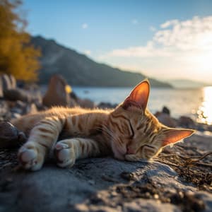 Olas Binaurales De Gato: Armonía Junto Al Mar - Binaural late puro