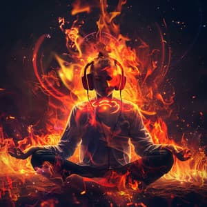 Fire's Meditative Silence: Binaural Hymns - Alpha Waves Meditation