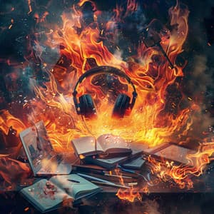 Fire's Resonance: Music's Flame - Backgound Music Experience