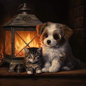 Brasas Para Mascotas: Melodías Calmantes De Fuego Para Animales - Terapia de la flor de loto