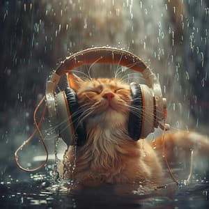 Purring in Rain: Cats Calm Melodies - Kitten Music Therapy