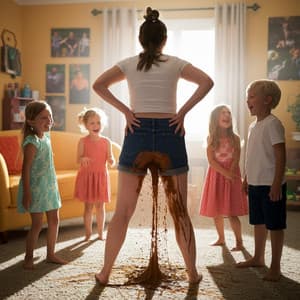 Mama poepte in haar broek van het lachen! - De Tekentovenaar