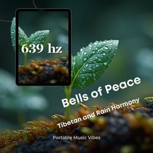 639 Hz Bells of Peace: Tibetan and Rain Harmony - Portable Music Vibes