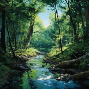 Nature's Lullaby: Stream Sounds and Bird Melodies - River Sounds