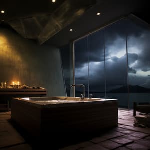 Thunder Caress: Spa Ambient Tones - Calm Harmony