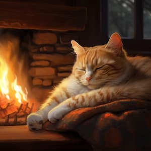 Serenidad Del Fuego Para Felinos: Melodías Tranquilas Para Gatos - Ruidos calmantes