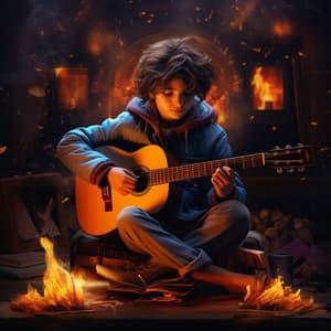 Firelight Study Escape: Art Song of Harmonious Study - Ethereal Roots