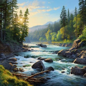 Riverside Serenity: Nature's Outdoor Escape - Sound of Nature