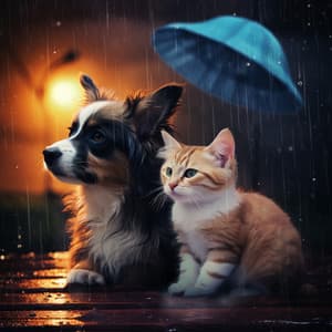 Serene Pet Naptime: Ambient Rainfall Pet Harmony - Luxury Hotel Music