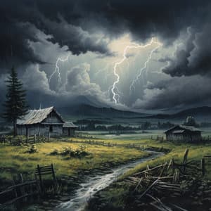 Serenade of Soft Thunder: Sleep's Embrace - Rain Thunderstorms