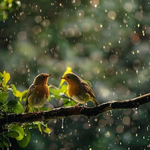 Relaxing Binaural Nature and Birds for Cats with Rain Sounds - Naturesque