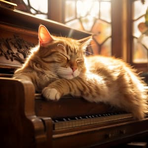 Vibraciones Apasionantes: Ronroneos De Piano Para Compañeros Tranquilos - Gato de piano