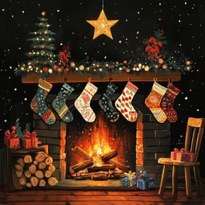 Glowing Tunes: A Fireplace Christmas - Anti Stress Music Zone